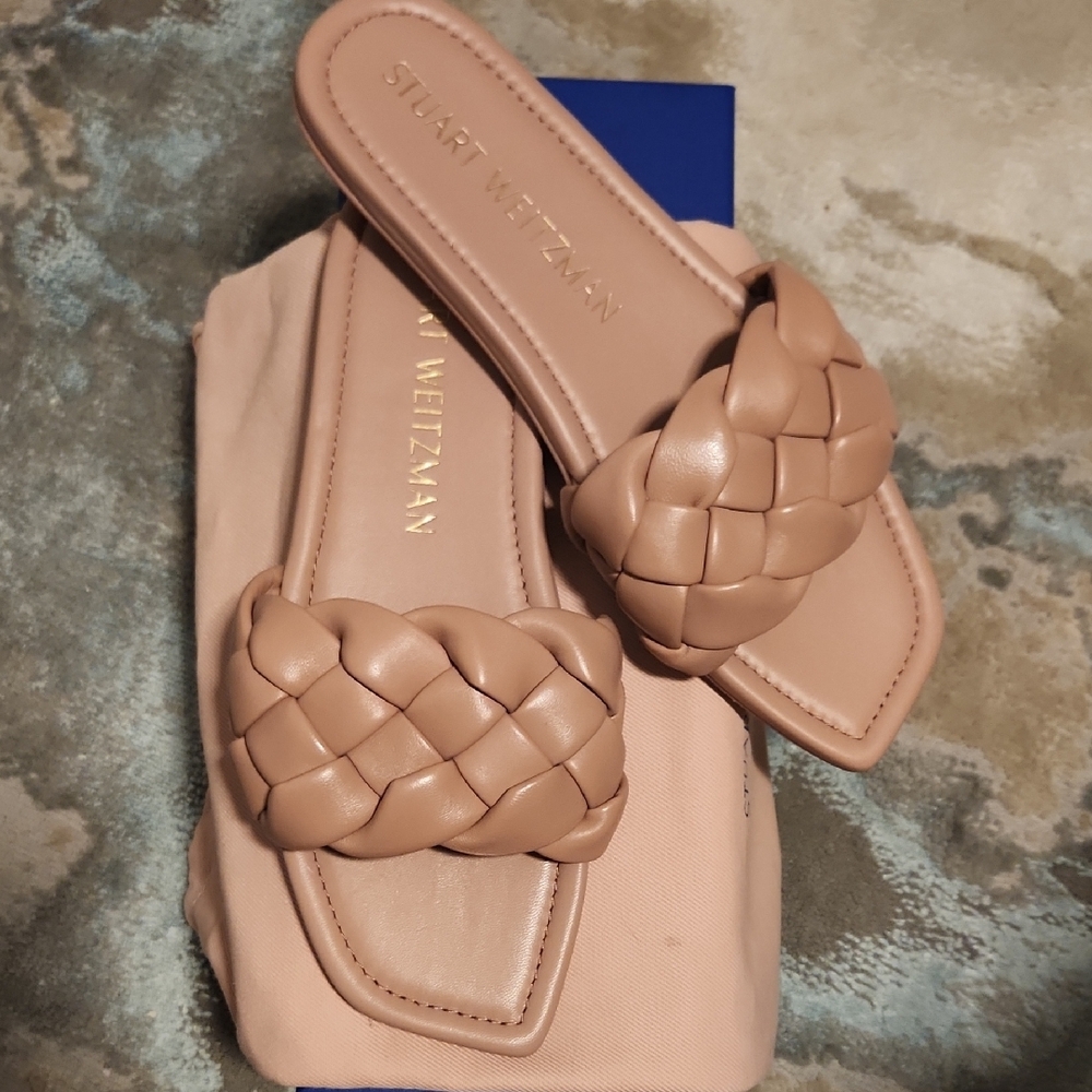 Stuart Weitzman Clay Braida Flat Slides